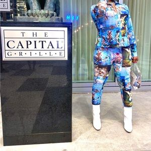Shane Justin Print Two-Piece Set
